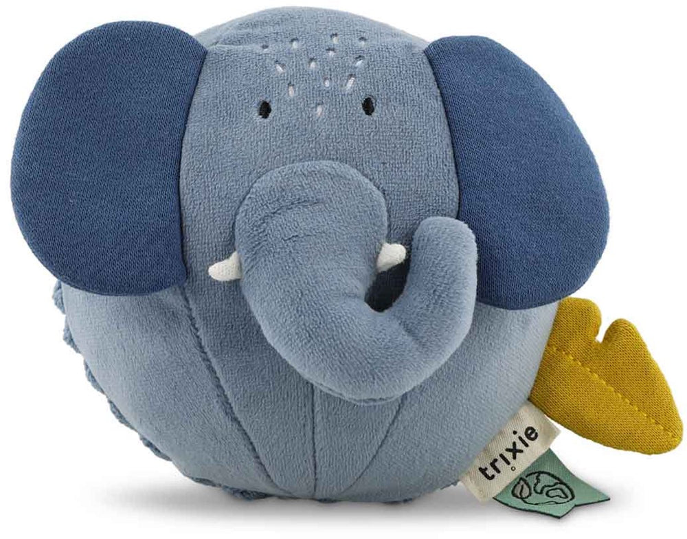 Trixie geluidsbal mrs. elephant - speelgoed voor baby - eerste speelgoed - kraamcadeau - blauw
