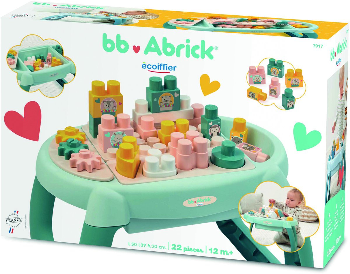 Ecoiffier abrick ecoiffier bb abrick eerste activiteitentafel met blokken