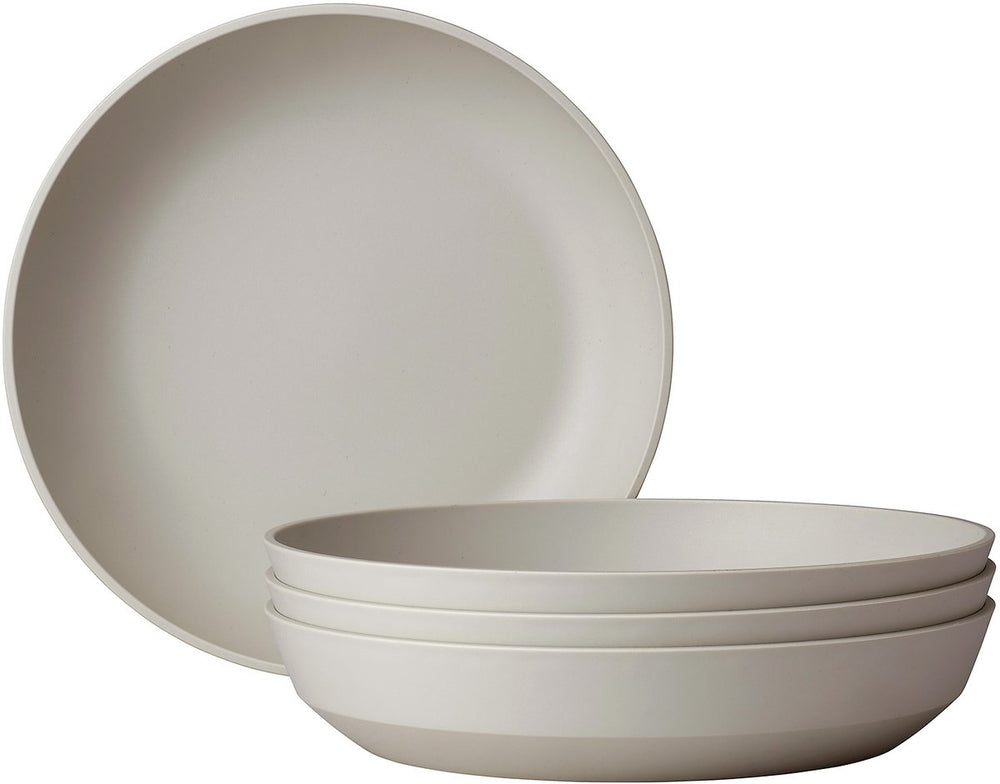 Mepal diep bord silueta - 4 stuks - dinerborden - nordic white
