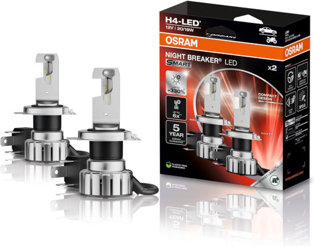 Osram night breaker led smart h4 64193dwnbsm-2hb set