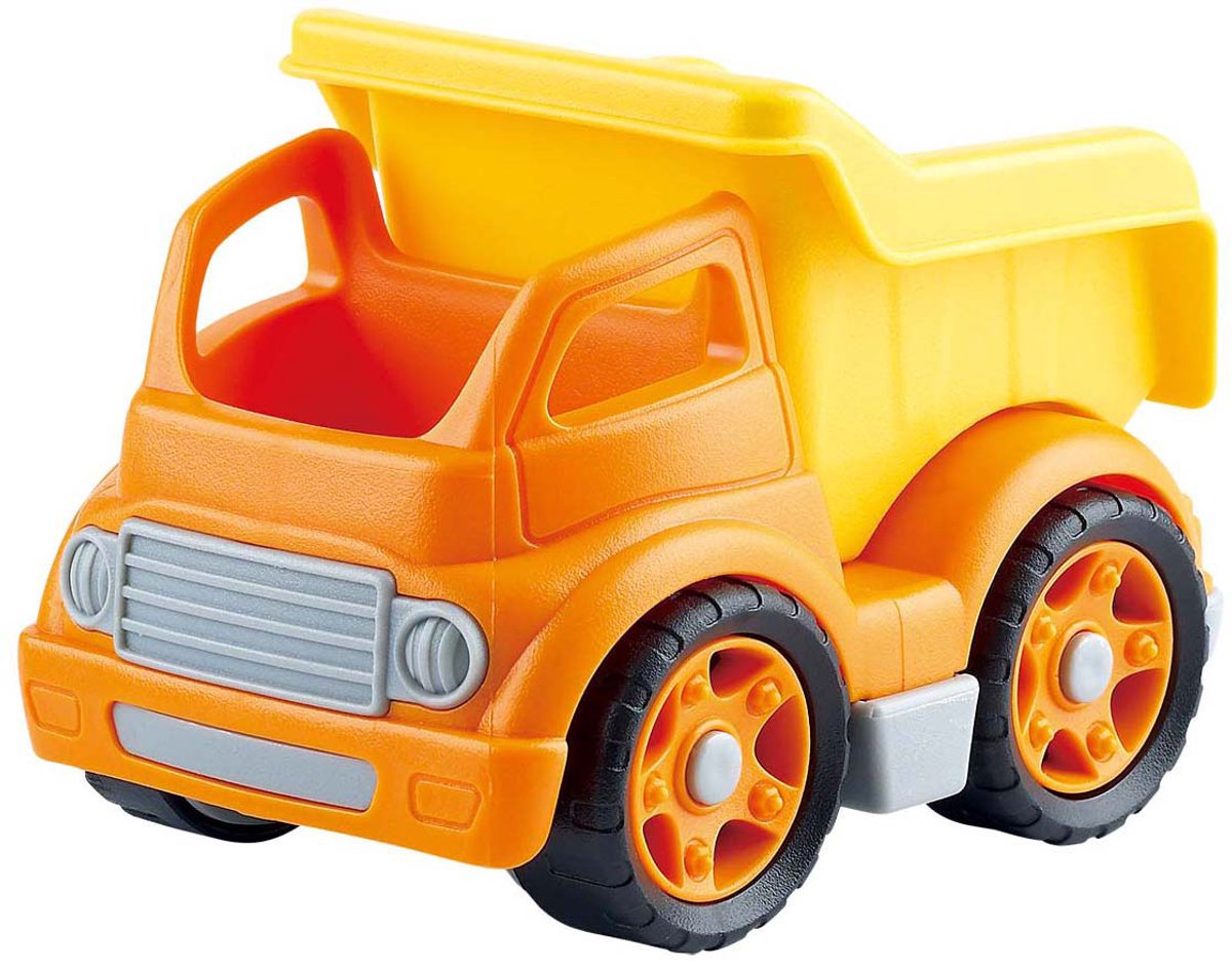 Speel biobased kiepvrachtwagen oranje