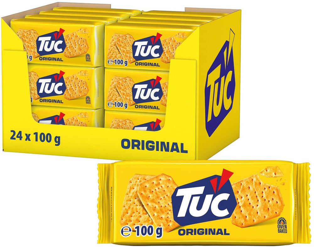 Lu tuc crackers original - 24 x 100g - zoutje - voor de borrel - ovengebakken - zoutjes - crackers - snack - lekker bij de film