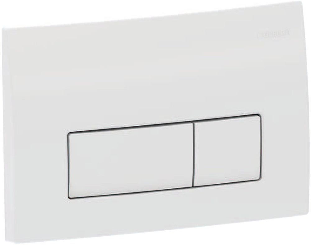 Geberit delta50 bedieningsplaat - 2-toets spoeling - rechthoekige knoppen - dualflush - alpien wit