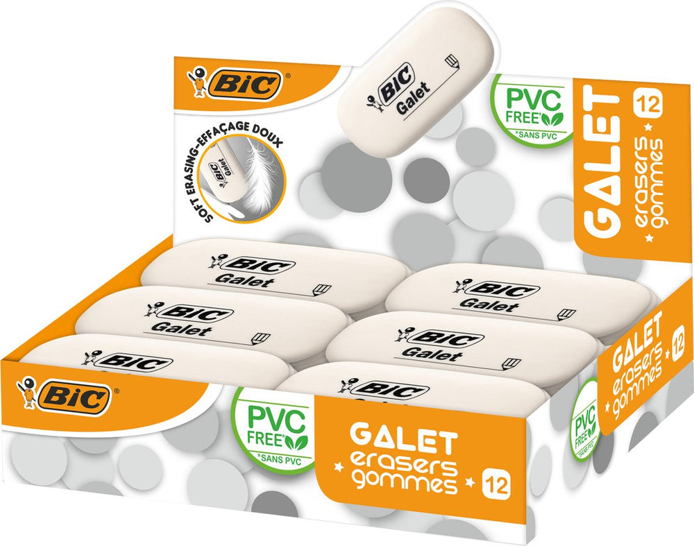 Bic galet gummen - doos van 12 stuks