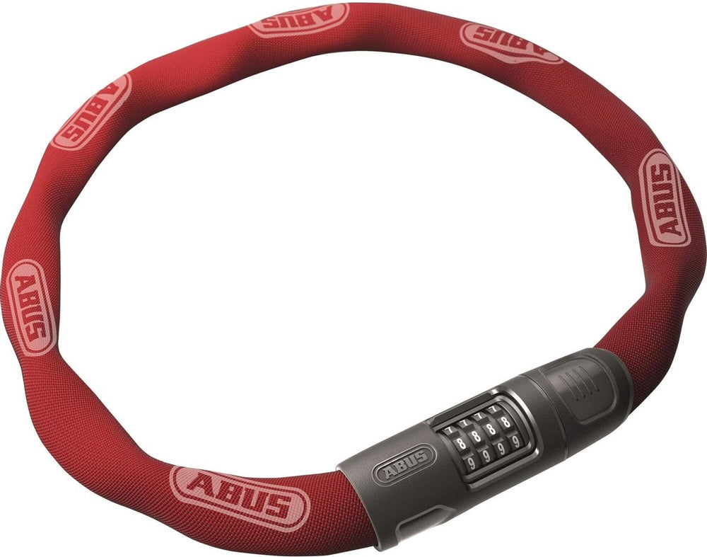 Abus kettingslot 8808C 85 rood, 8mm vierkant, verstelbare code