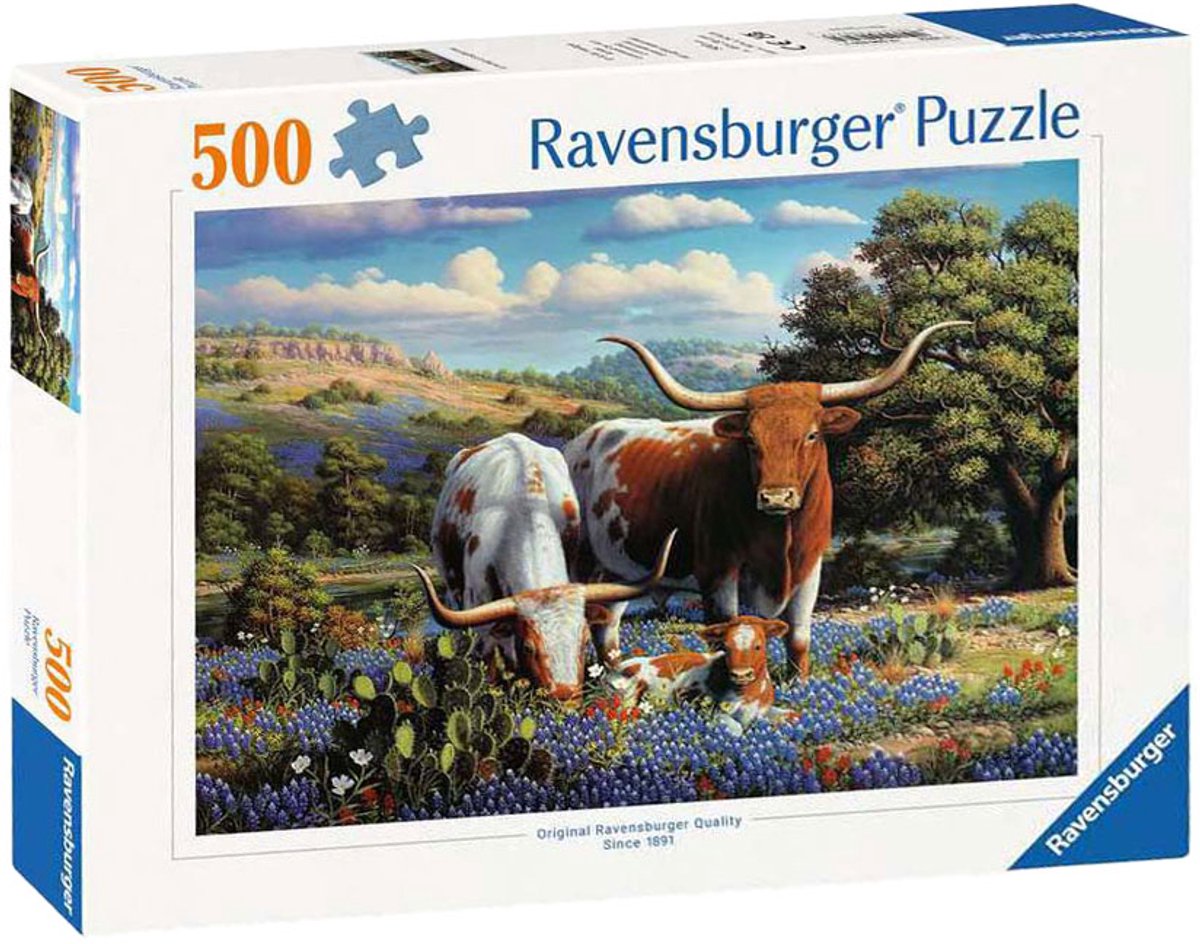 Ravensburger legpuzzel met langhoorns, 500st.