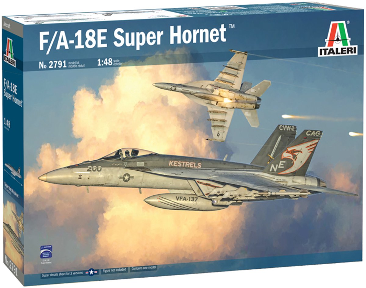 Italeri modelbouwpakket vliegtuigen - 2791 f a-18 e super hornet plastic - 1:48 - modelbouw