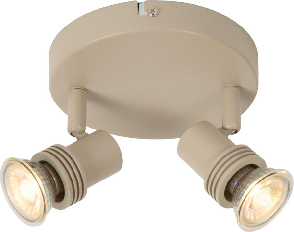 Lucide kianti - plafondspot (plafondlamp) - ø 15 cm - 2xgu10 - taupe