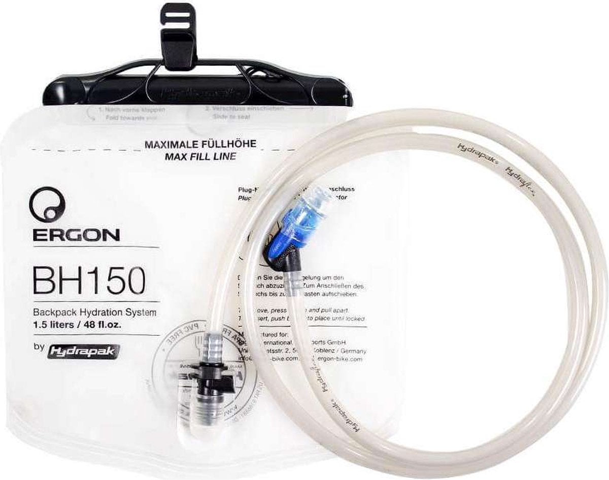 Ergon waterzak BH150 - Transparant - Voedselveilig polyurethaan - Rugtas BE serie