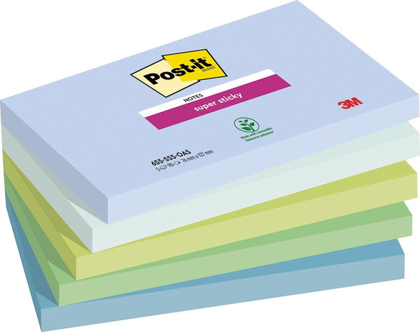 Post-it super sticky notes 655-5ss-oas blauw, groen
