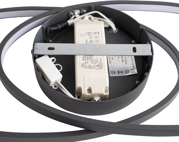 Rl live your light reality galaxy - plafondlamp - antraciet - incl. 1x smd 28 w - licht apart schakelbaar - flex - connect - niet dimbaar