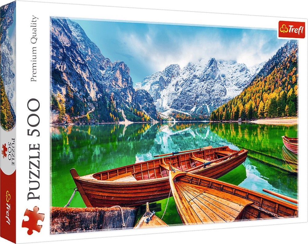 Trefl legpuzzel lake braies italië 500 stukjes puzzelspel.