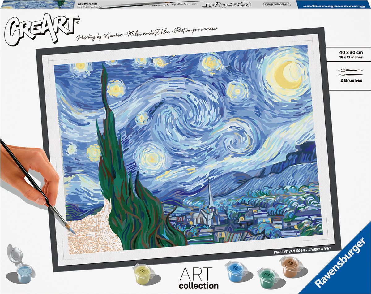 Ravensburger creart schilderen op nummer - de sterrennacht van gogh
