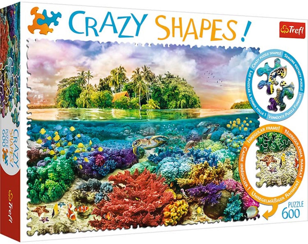 Trefl puzzel tropical island 600 stukjes - crazy shapes premium kwaliteit.