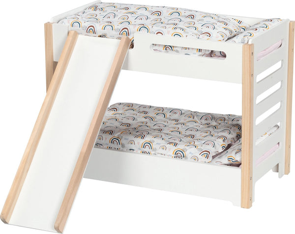 Goki houten poppenstapelbed met glijbaan