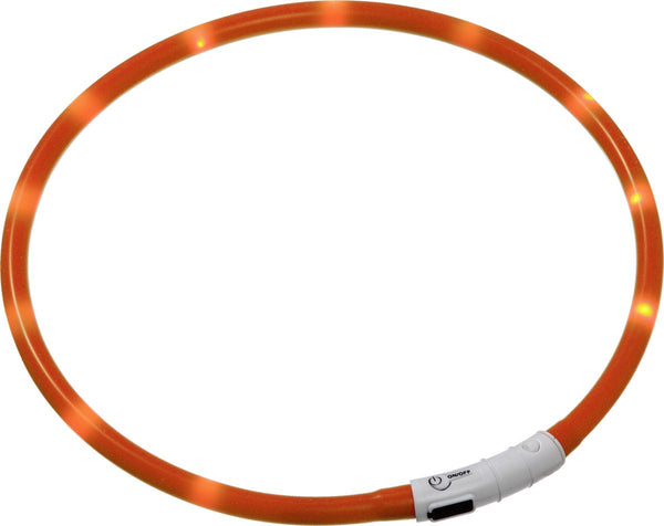 Flamingo led halsband 70 cm oranje