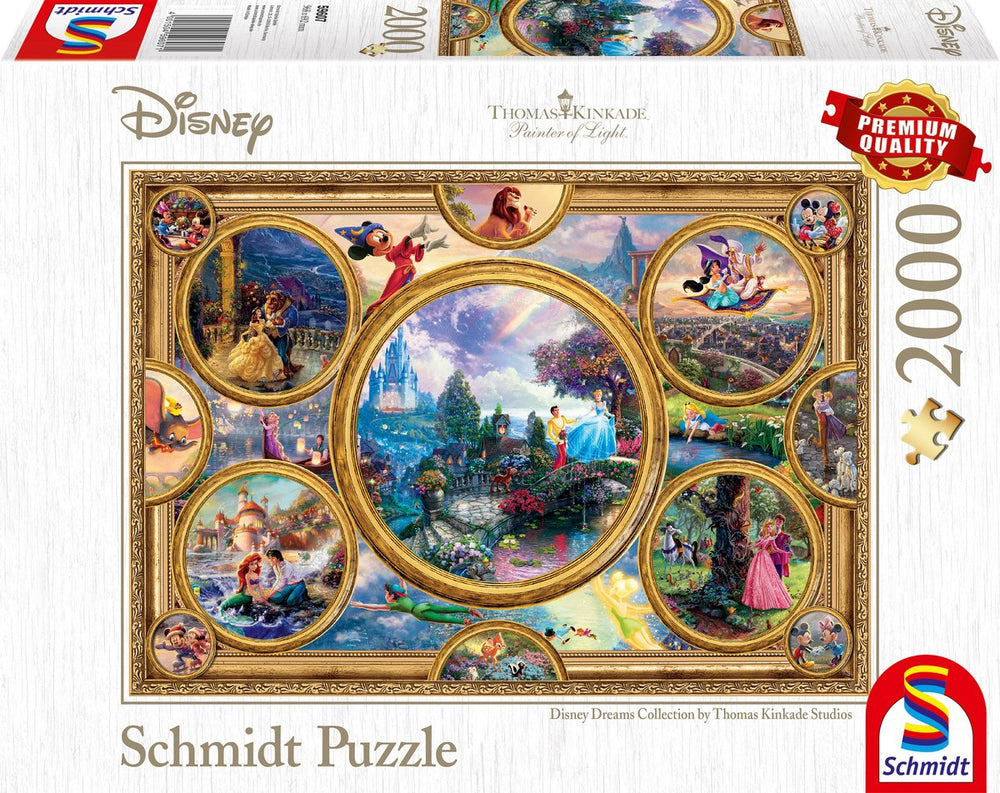 Schmidt - legpuzzel - disney, dreams collection - thomas kinkade studios - 2000 stukjes - volwassenen - vanaf 14 jaar