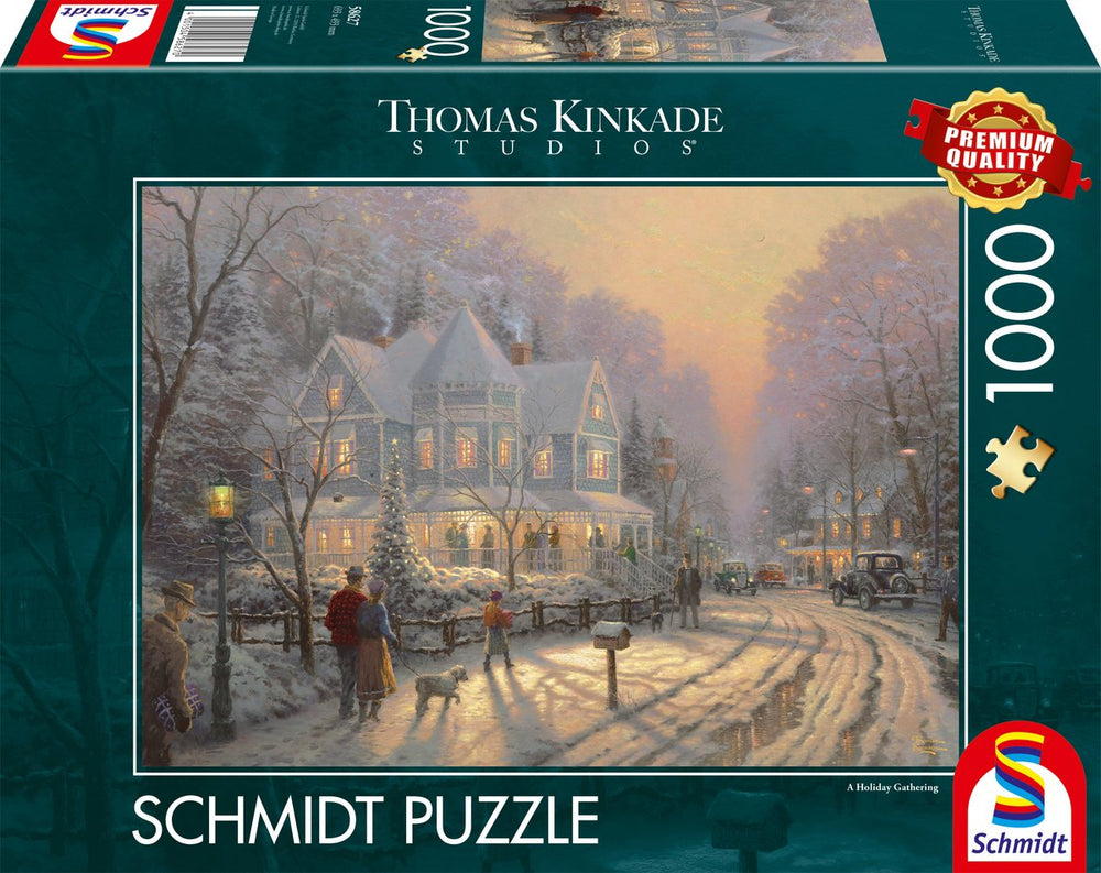 Schmidt - legpuzzel - feestelijke kerstdagen - thomas kinkade - 1000 stukjes - volwassenen - vanaf 12 jaar