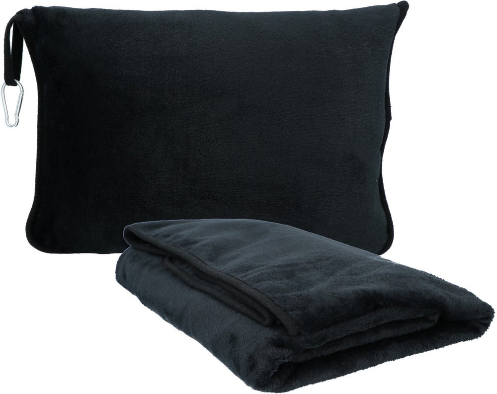 Carpoint reisdeken reiskussen - 2 in 1 - 165x95cm - opvouwbaar 33x23x11cm - comfortabel