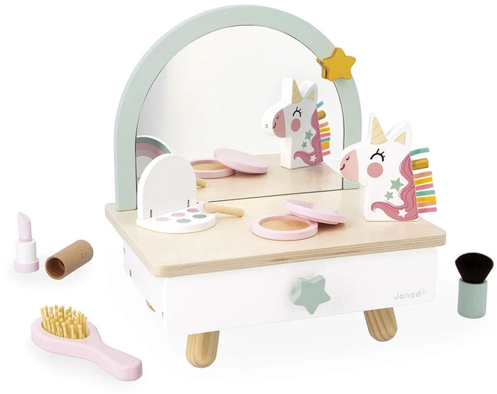 Janod - unicorn - houten kappers tafel