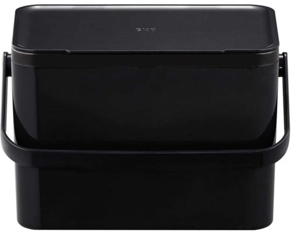 Eko - deco food waste caddy 4 liter - plastic - zwart - prullenbak