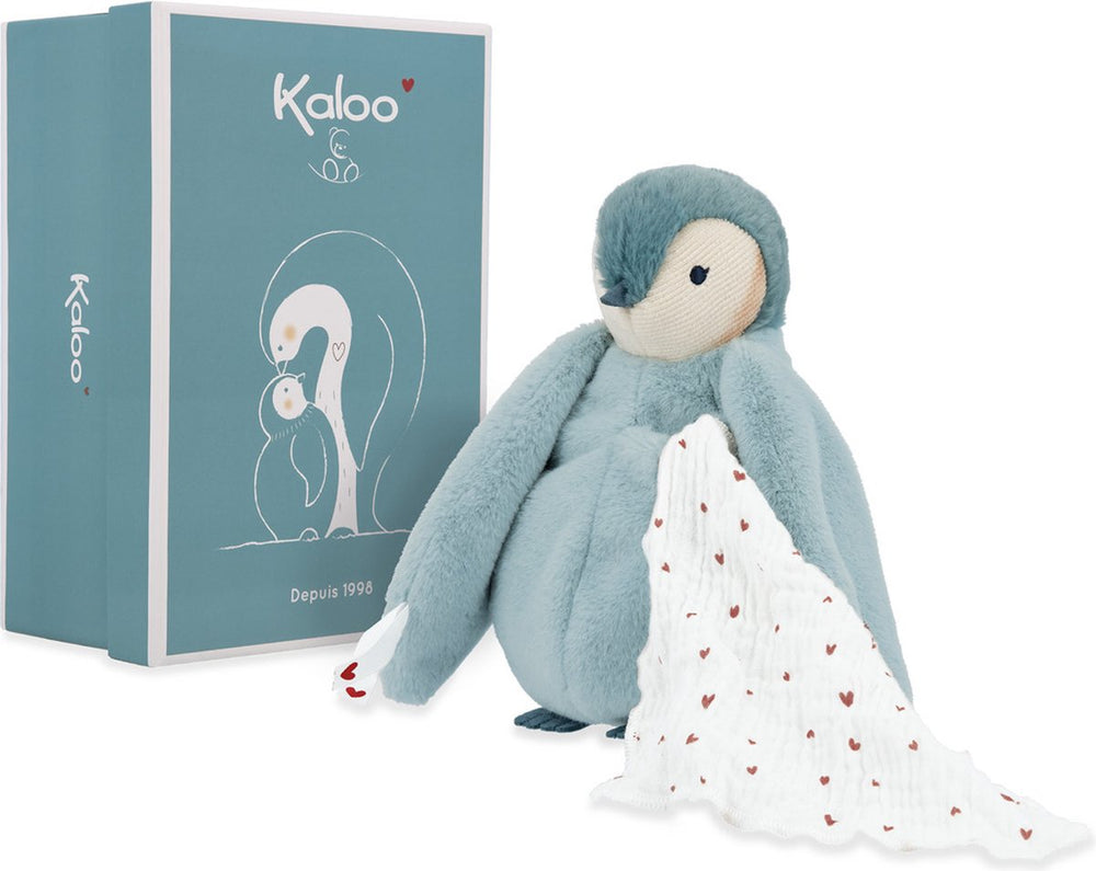 Kaloo - groene pinguïn knuffel met geurdoekje