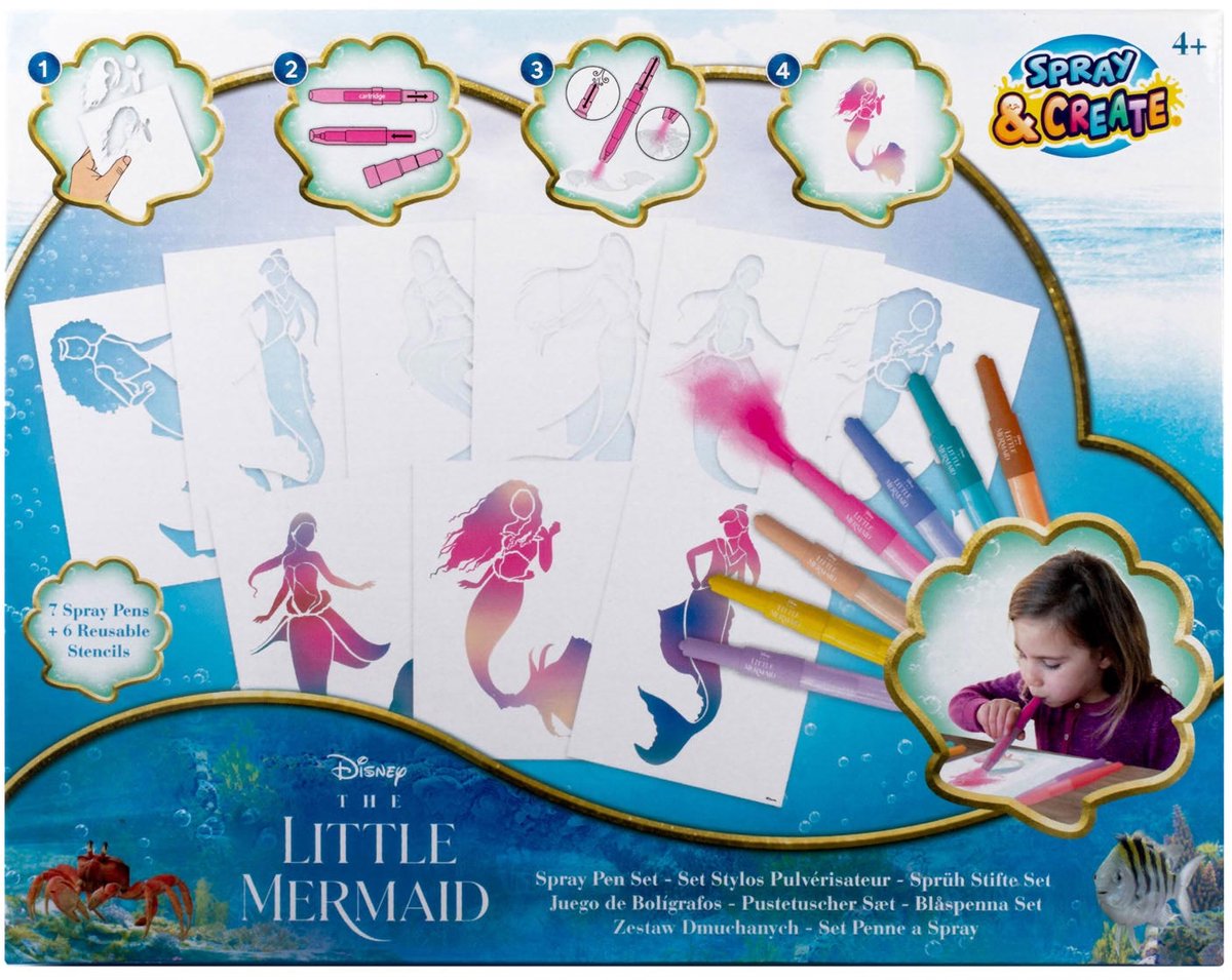 Disney spray pen set little mermaid
