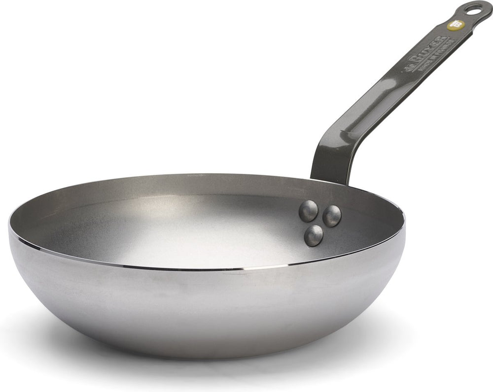 Debuyer de buyer mineral b wokpan 24 cm – brede bodem – plaatstaal – pfas-vrij – geschikt voor alle warmtebronnen incl. inductie
