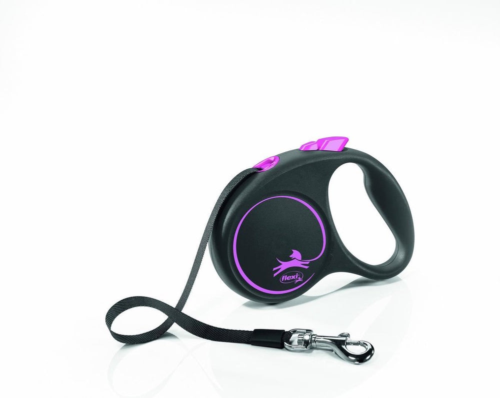Flexi Rollijn zwart designtape roze