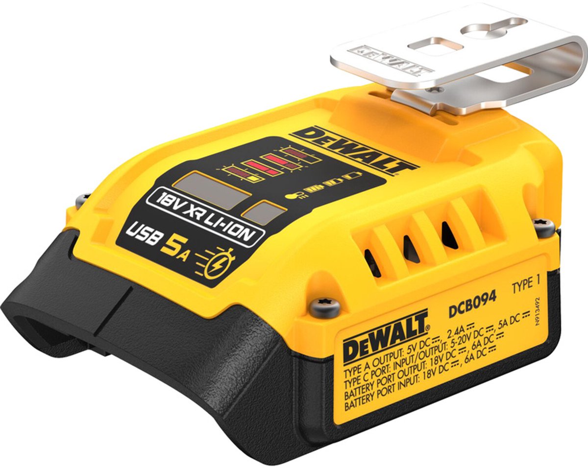 Dewalt 18v xr usb laadadapter - dcb094k-qw - dcb094k-qw