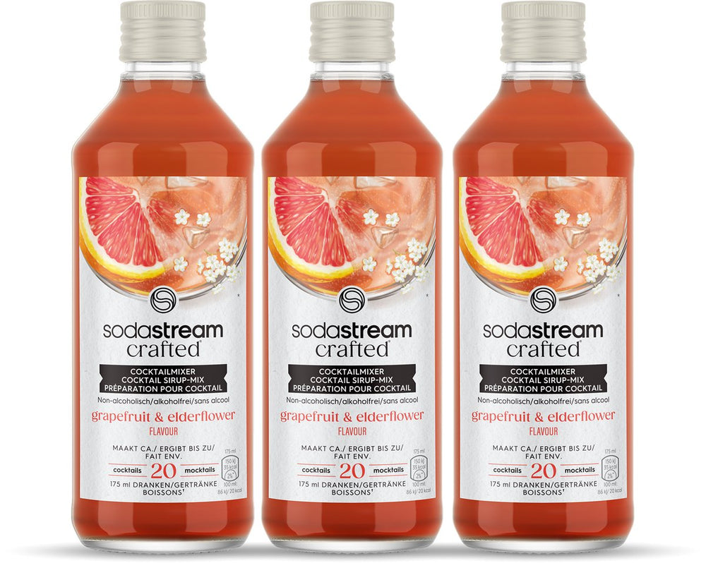 Sodastream crafted mixers elderflower grapefruit siroop - 3 pack