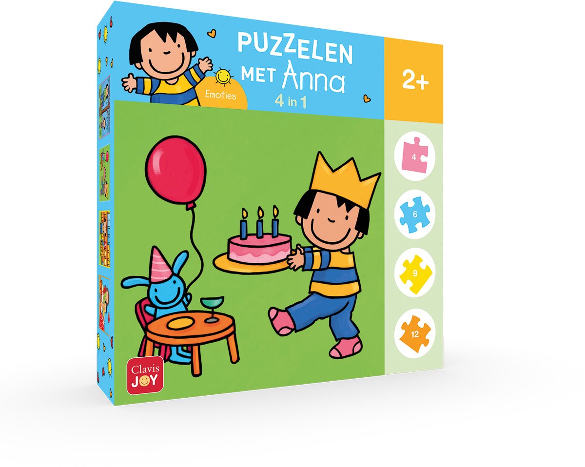 Clavis puzzelen met anna. 4-in-1-puzzel emoties