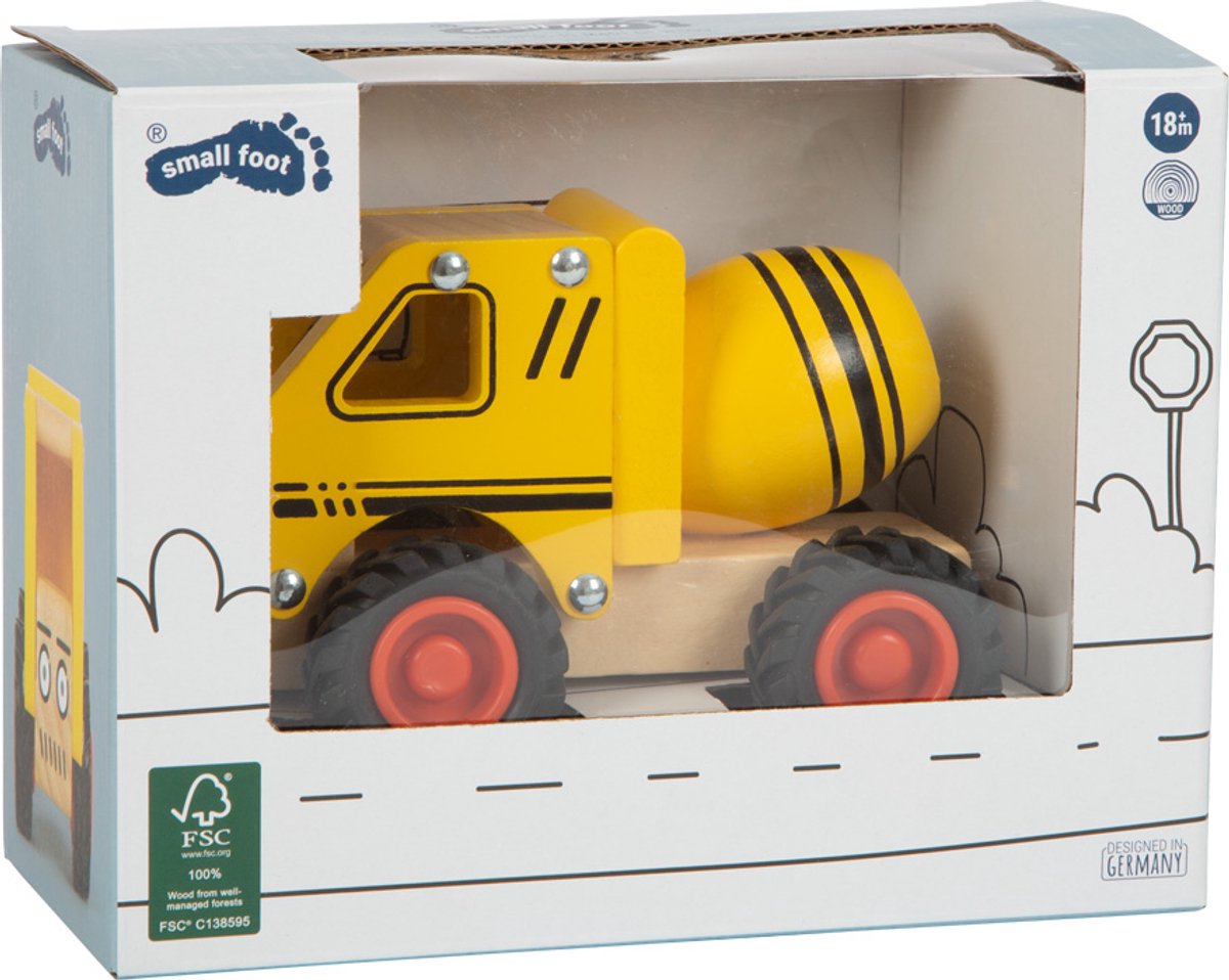 Small Foot - Wooden Cement Truck Yellow