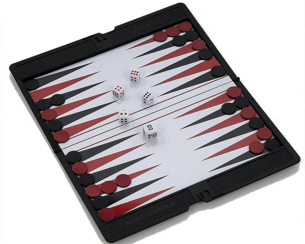 Philos hot sports + toys backgammon reisspel magnetisch etui 17x10cm reisformaat.