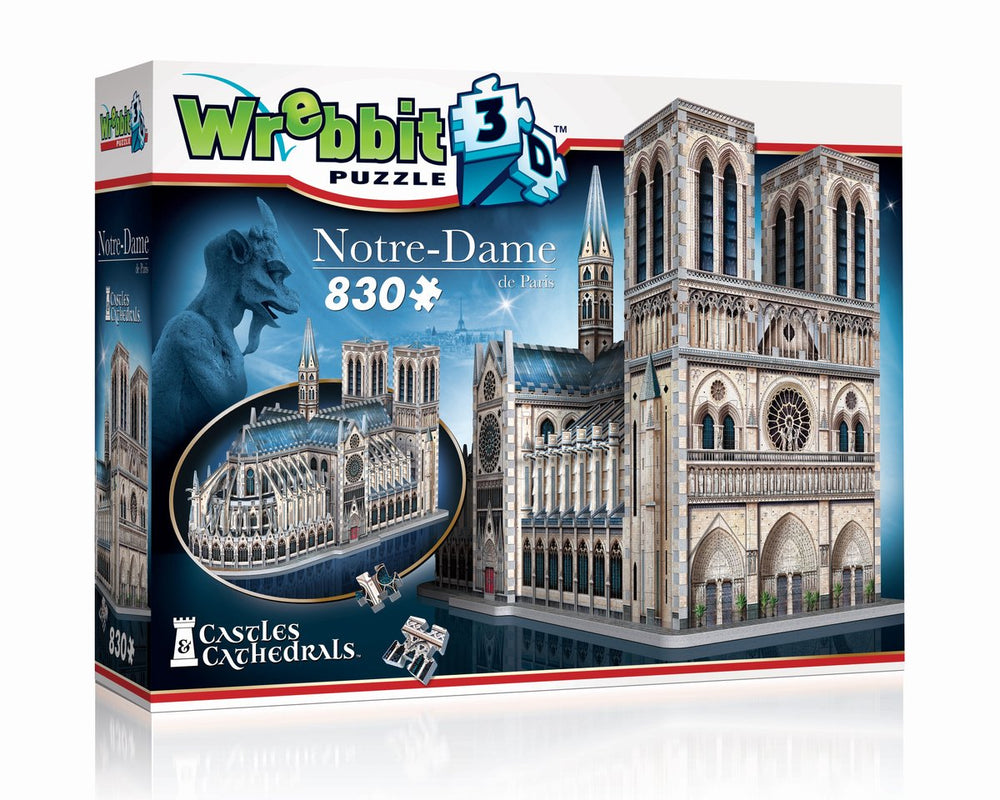 Wrebbit notre-dame de paris - 3d puzzel - 830 stuks