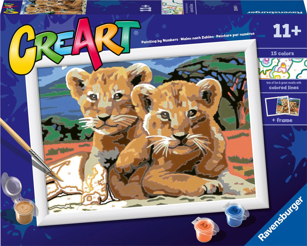 Ravensburger CreArt Paint by Number - Little Lion Cubs