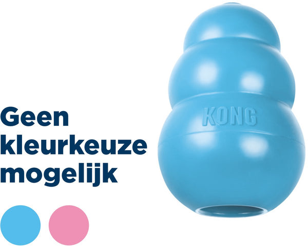 Kong puppy toy - random color pink or blue - rubber - 10 cm - l