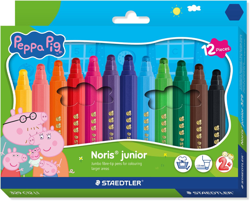 Staedtler peppa pig x noris junior kleurstift - set 12 st
