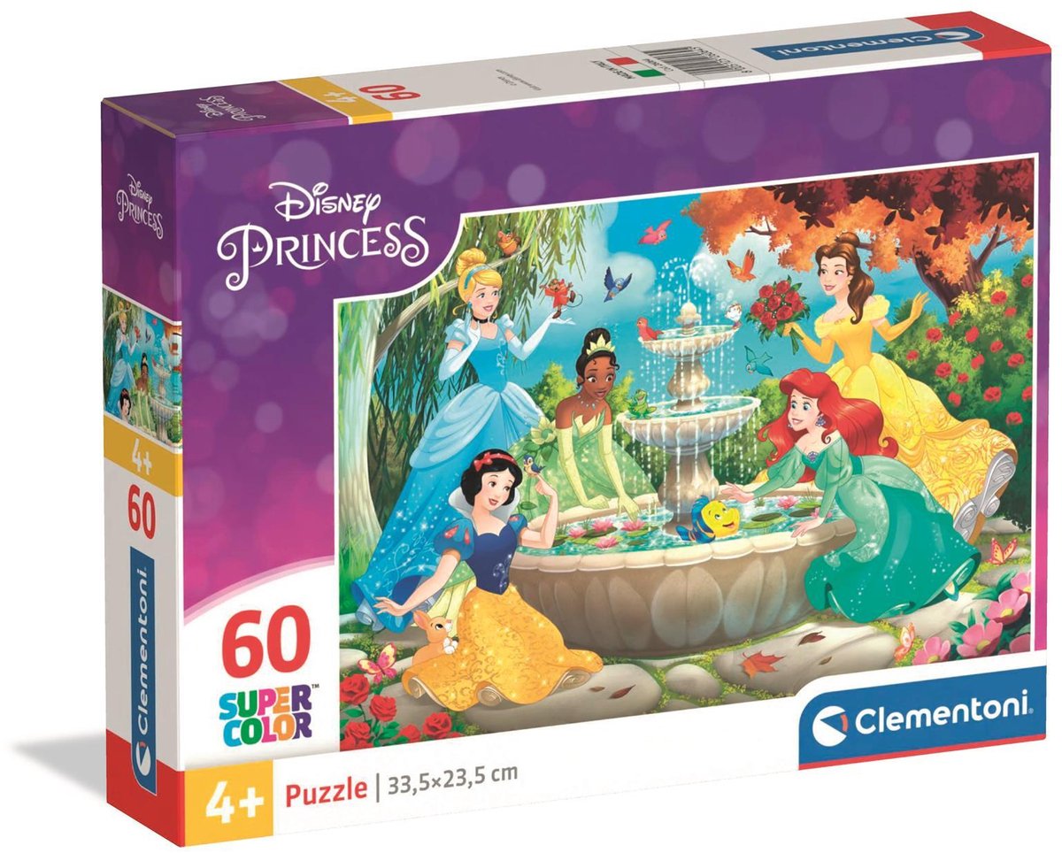 Clementoni legpuzzel super kleur disney prinses, 60st.