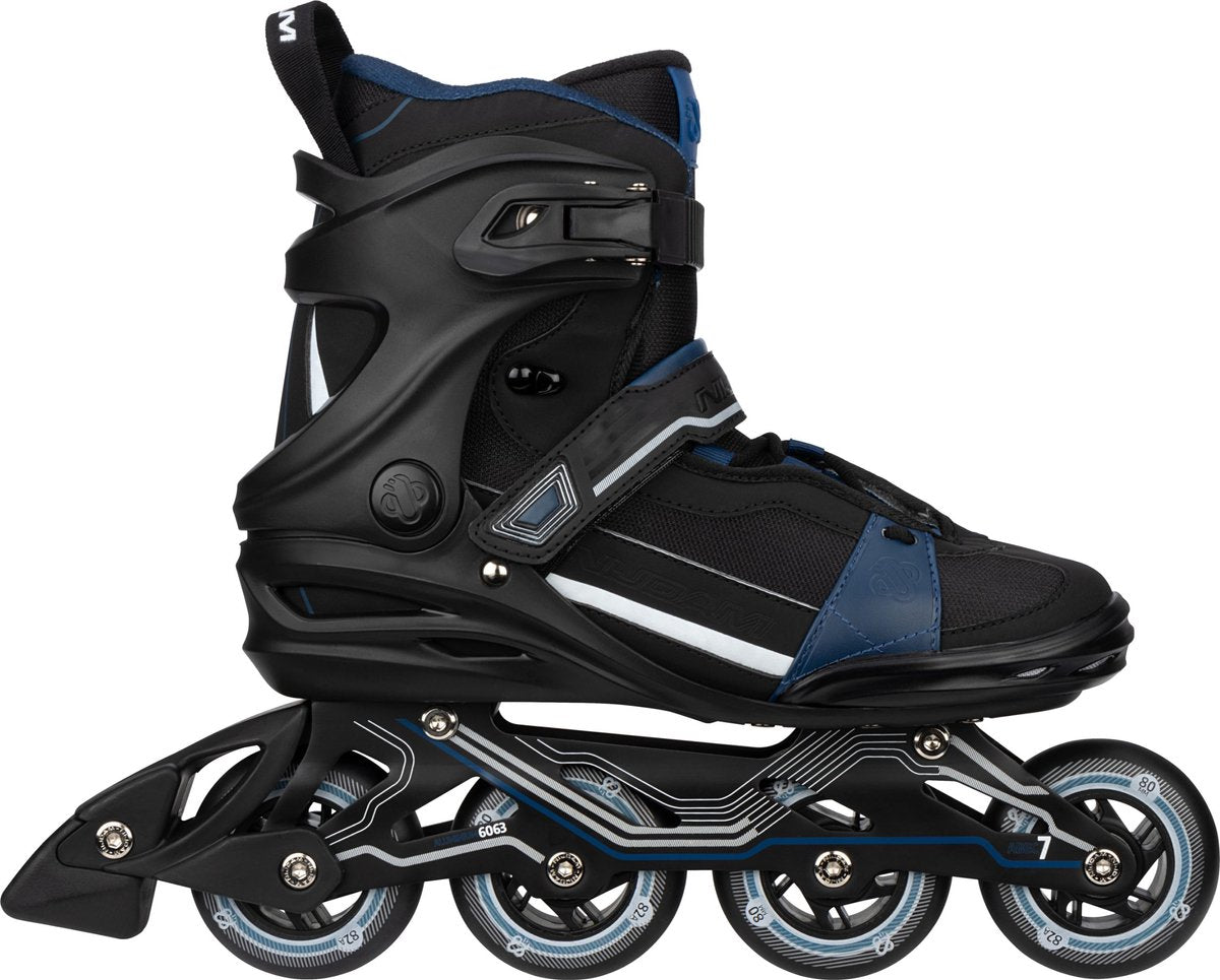 Nijdam inline skates - alu chassis - circuit cruiser - maat 40 - zwart