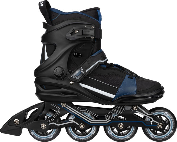 Nijdam inline skates - alu chassis - circuit cruiser - maat 39 - zwart 39