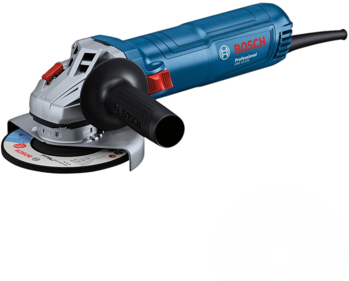 Bosch professional gws 12-125 haakse slijper 125mm 1200w + doorslijpschijf - 06013a6100