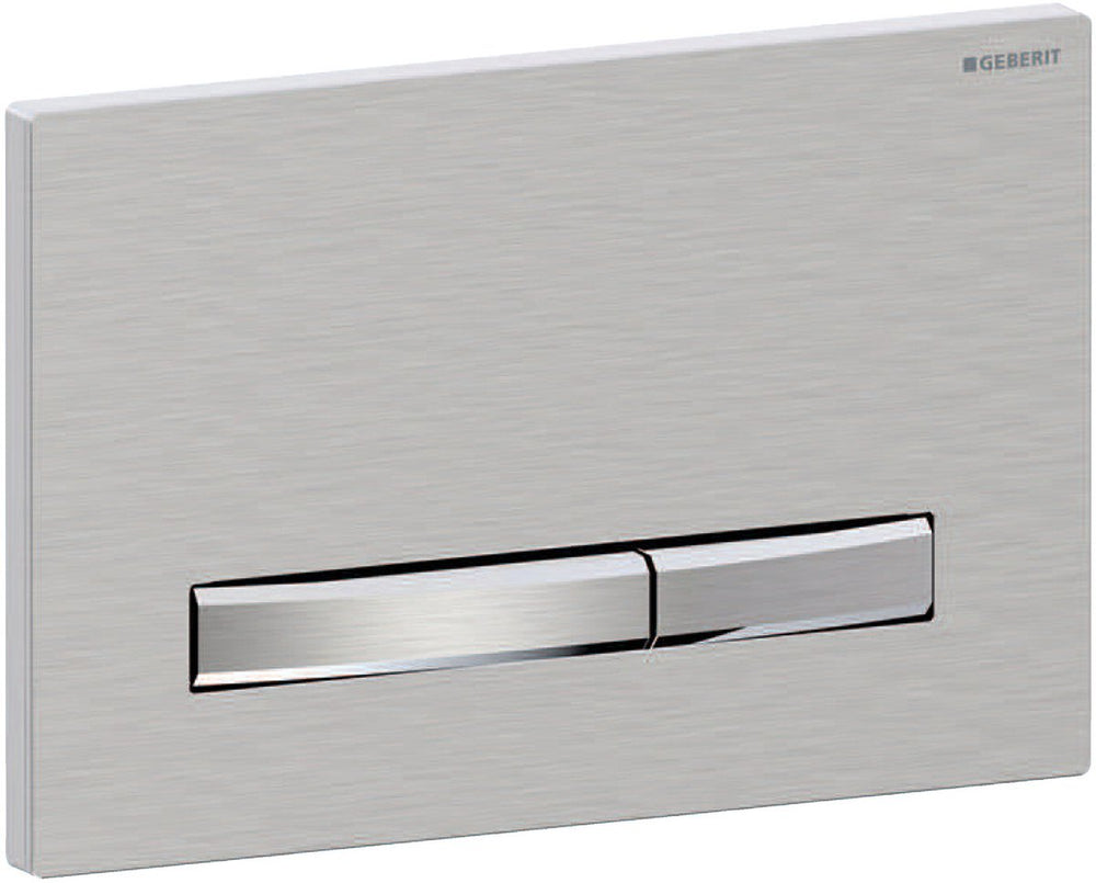 Geberit sigma50 bedieningsplaat - 2-toets spoeling - vierkant - dualflush - chroom geborsteld