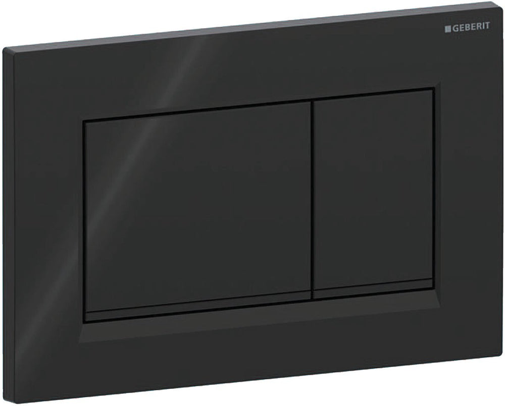 Geberit sigma20 bedieningsplaat - 2-toets spoeling - vierkant - dualflush - glans zwart mat