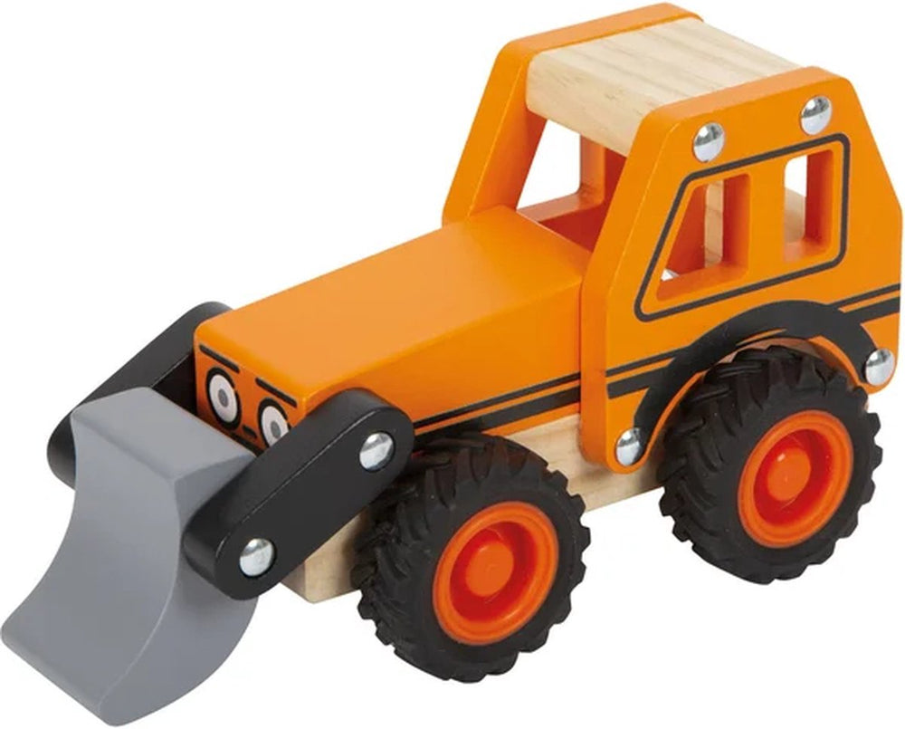 Small foot - wooden excavator orange