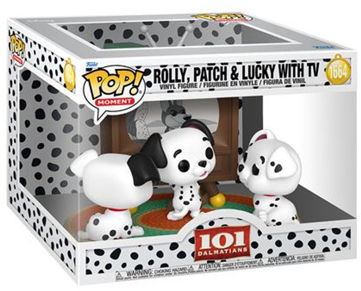 101 dalmatians rolly, patch lucky with tv (pop! moment) vinylfiguren 1664 unisex funko pop! - neutraal - standard