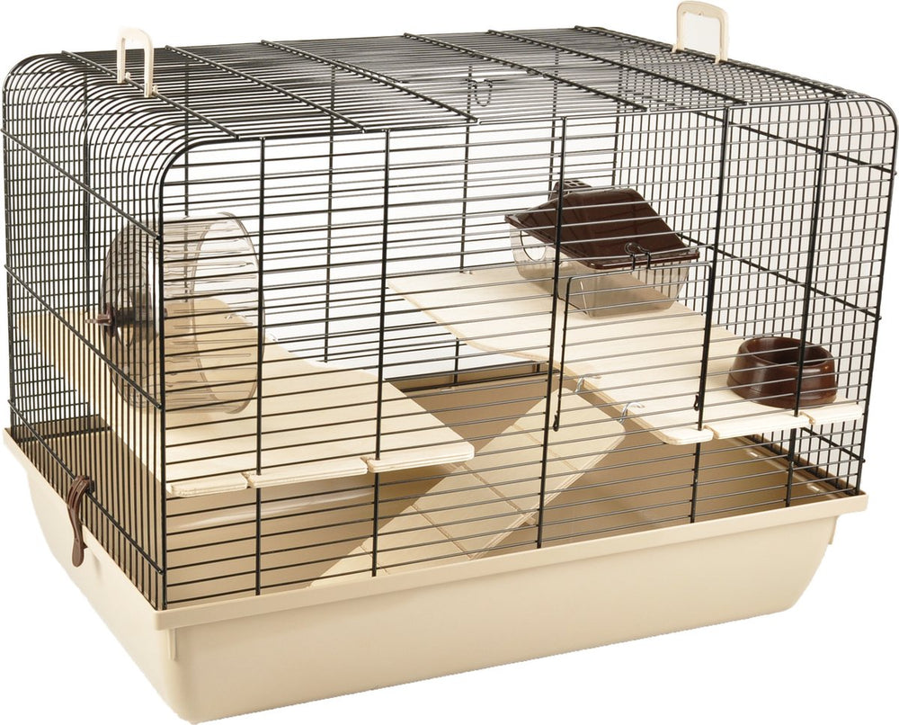 Flamingo hamsterkooi milo - beige - 58 x 38 x 42.5 cm
