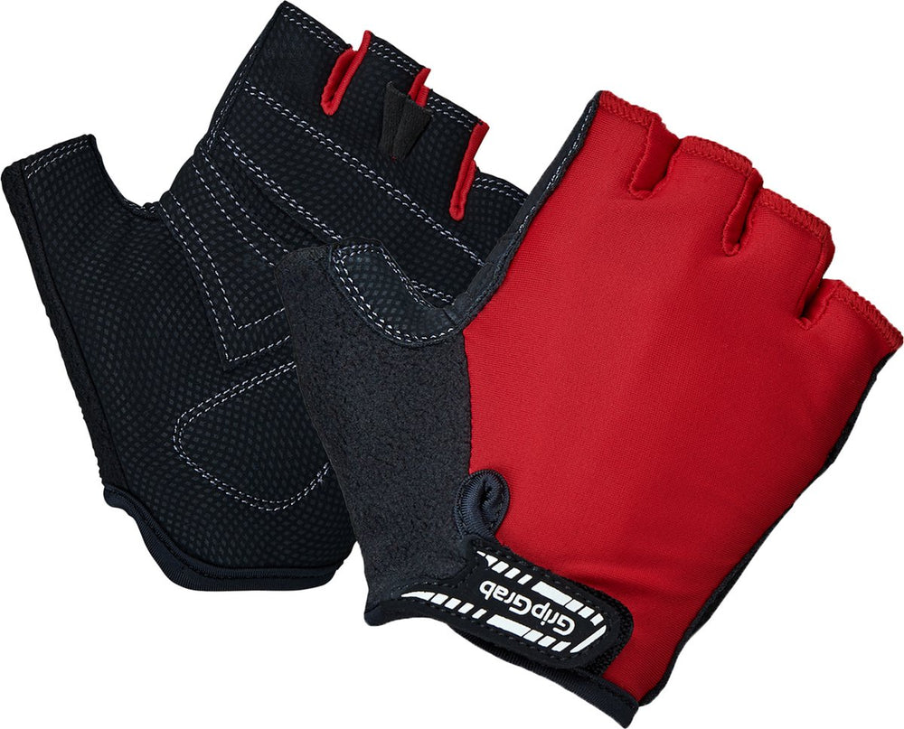 Gripgrab - kids' x-trainer junior korte vinger zomer kinder fietshandschoenen - rood - unisex