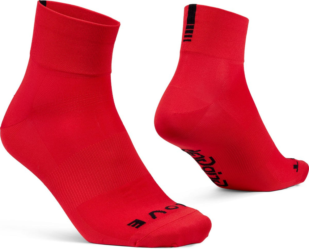 Gripgrab - lightweight sl korte performance zomer fietssokken 1 paar coolmax wielersport sokken low cut - rood - unisex