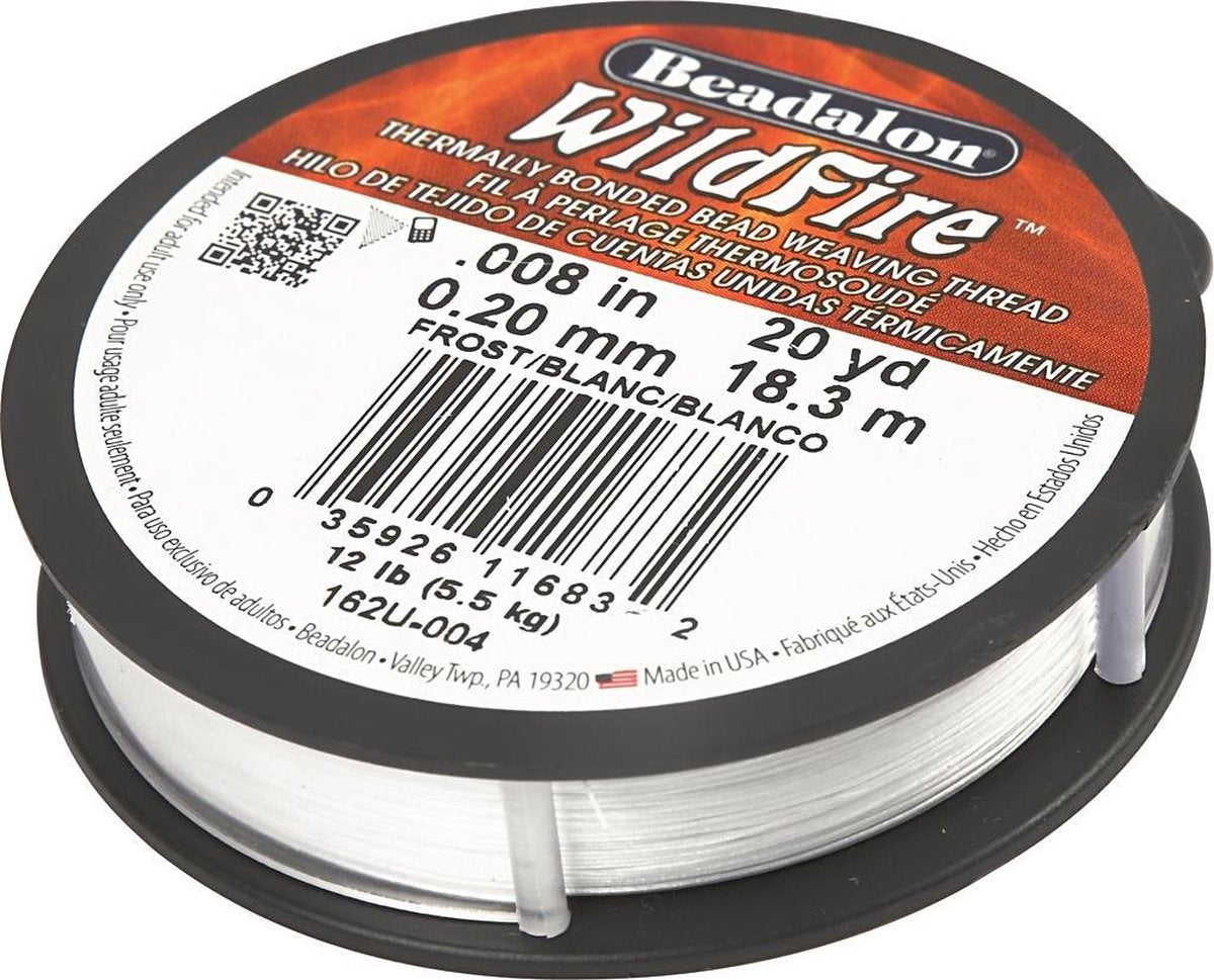 Beadalon sieradendraad - wildfire - 0,20 mm dikte - 18,3 m - extra sterk - waterproof - sieraden maken